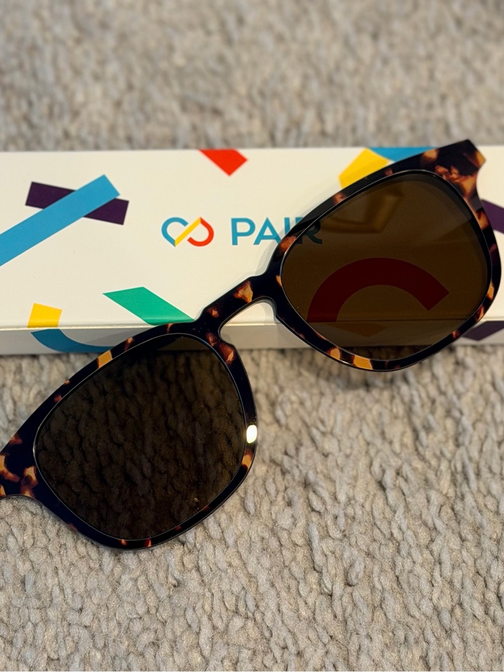 Tortoiseshell Women's Sunglasses Topper- Pair Brand, Magnetic, Otis Style